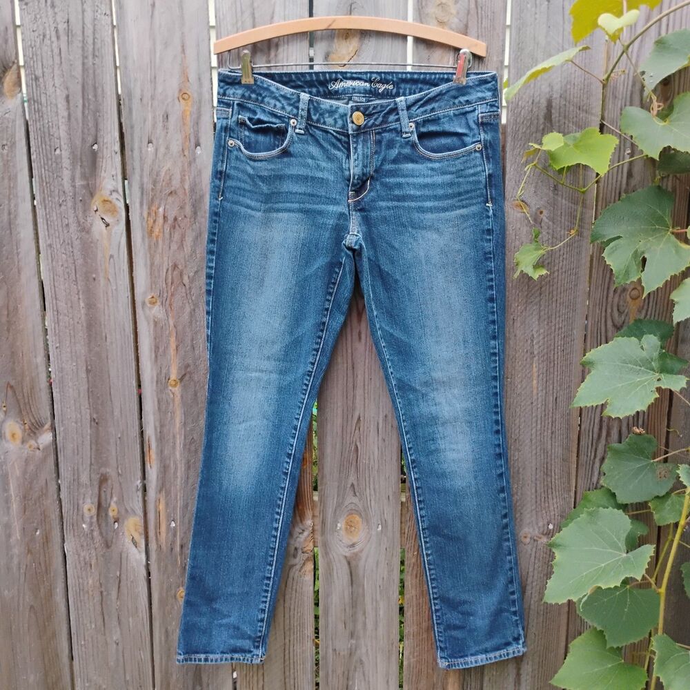 American Eagle Low Rise Skinny Jeans Women Size 10 Vintage 2012 Stretch Y2k Vibe